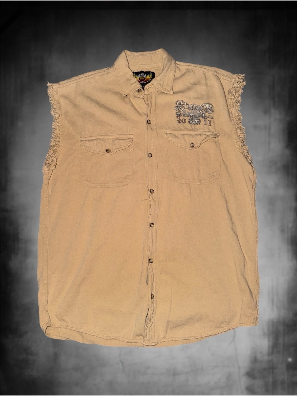 Biker wear Sturgis black hills rally 2011 sleeves button up shirt